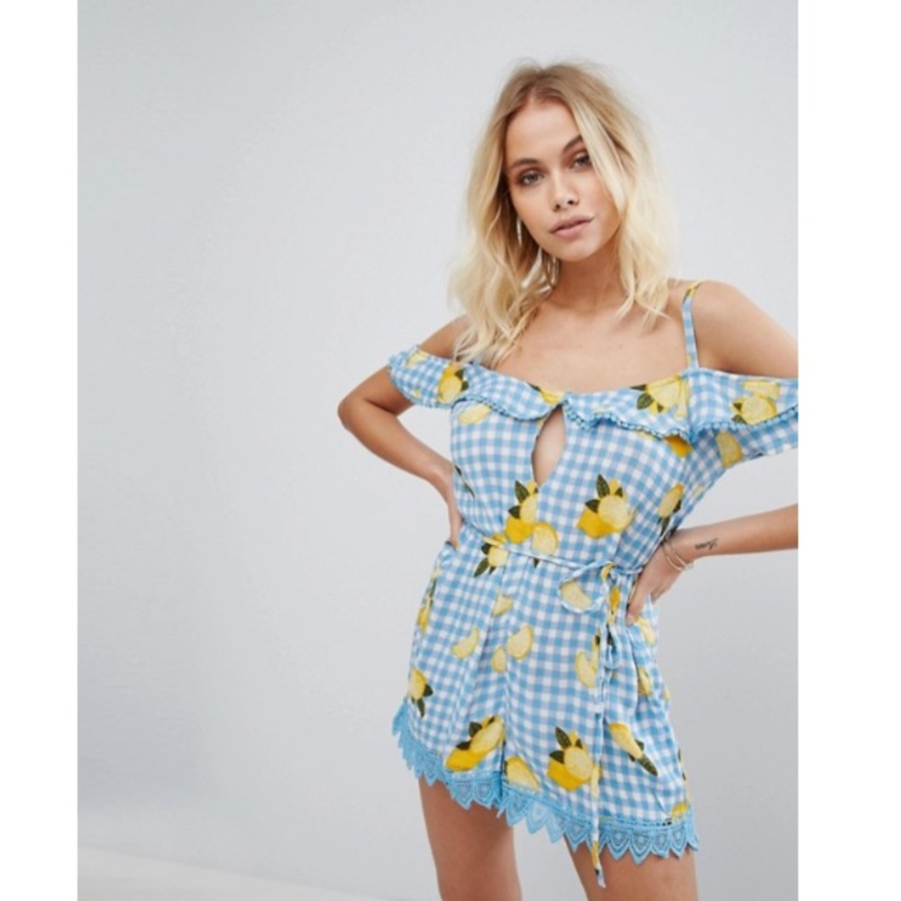 ASOS Resort lemon romper